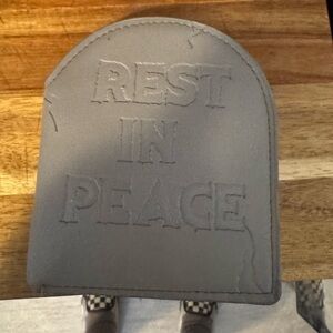 Gray Rest in Peace wallet